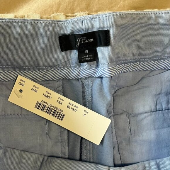 NWT J Crew 5" Chino Shorts Blue - Picture 8 of 8